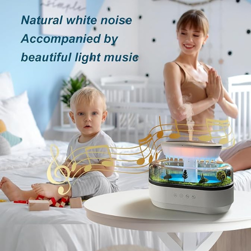 Raindrop Aroma Diffuser 7-color LED lighting Waabel Market UAE